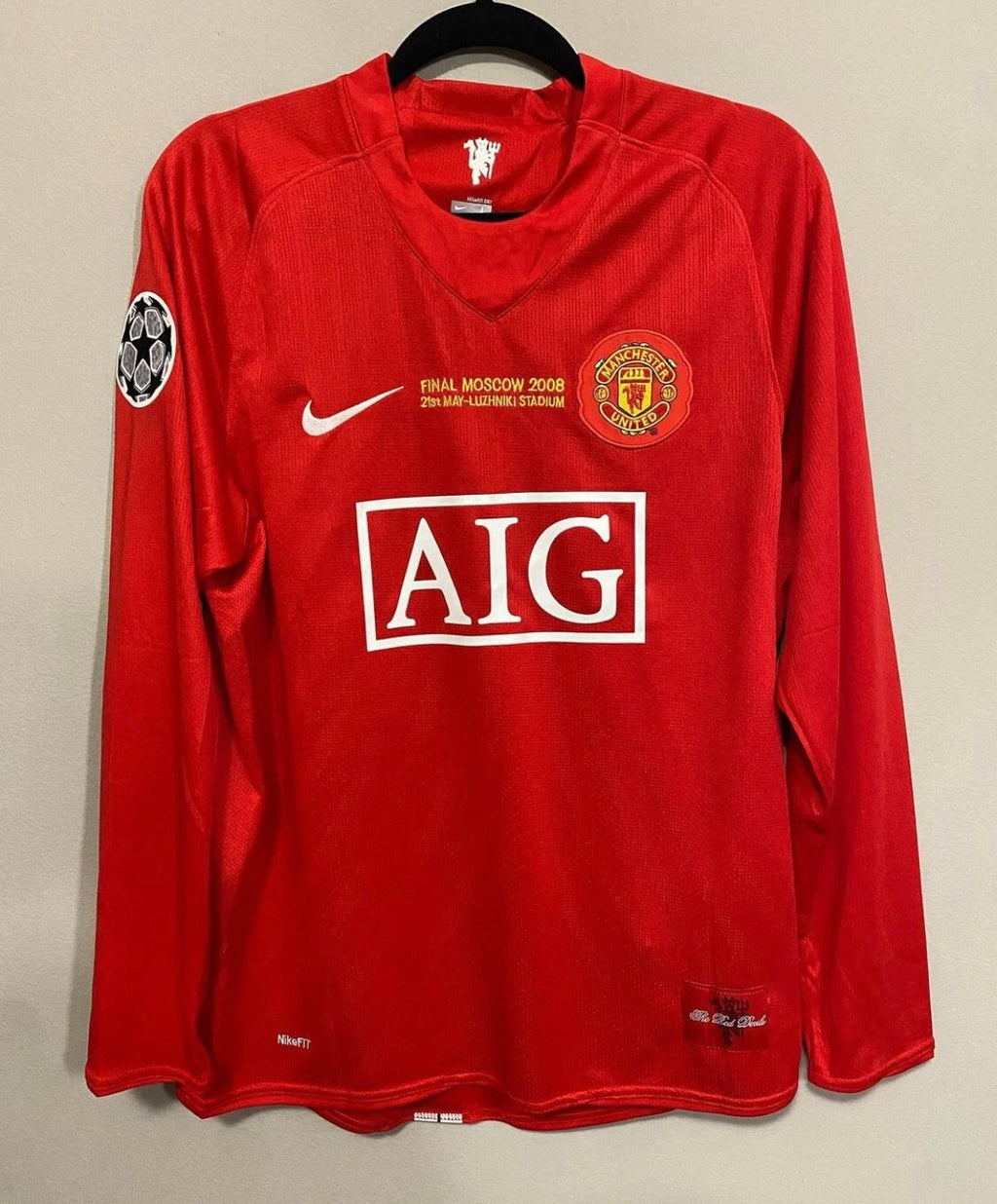2008 Manchester United Home UCL Final Long sleeve Jersey