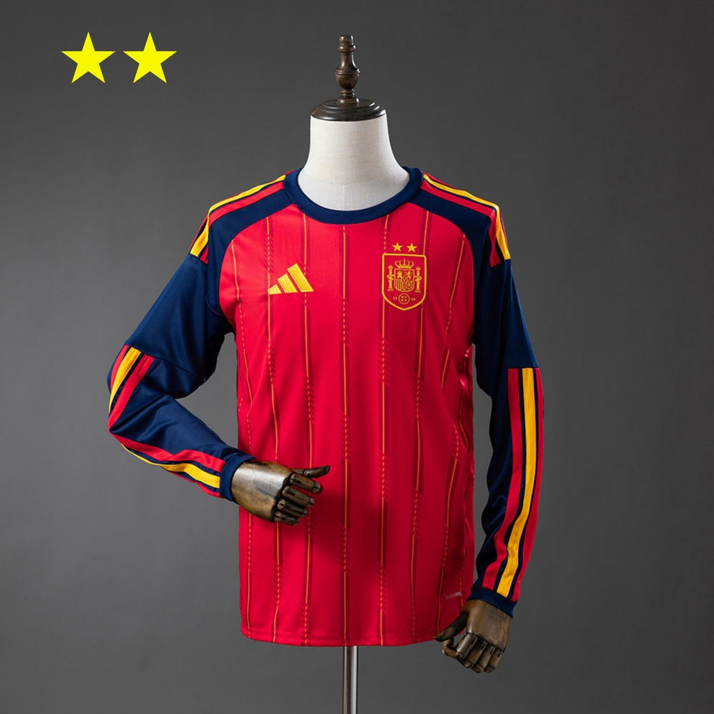 2026 Spain Home 2-Star Champions Edition Long Sleeves Jersey
